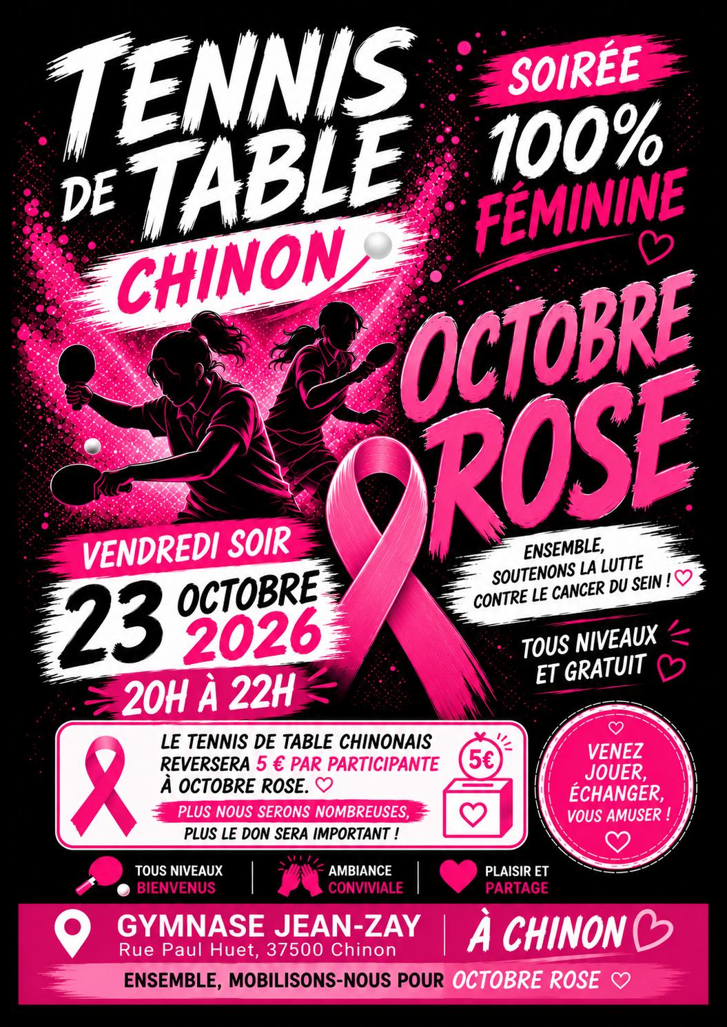 Affiche Soirée féminine Octobre Rose