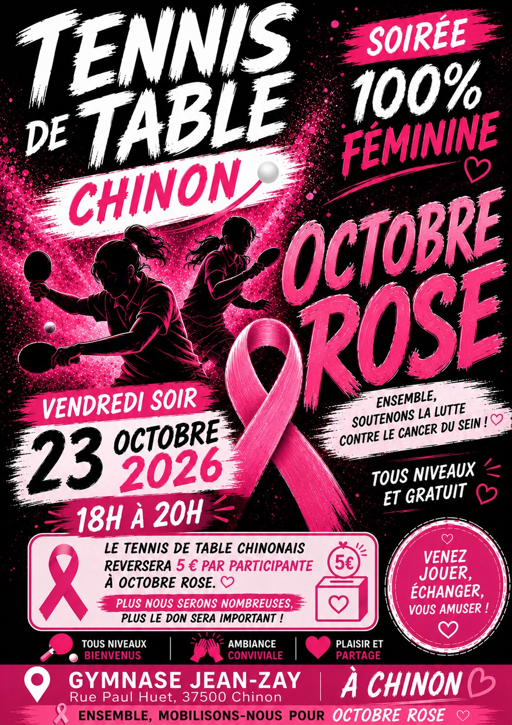 Soirée féminine Octobre Rose